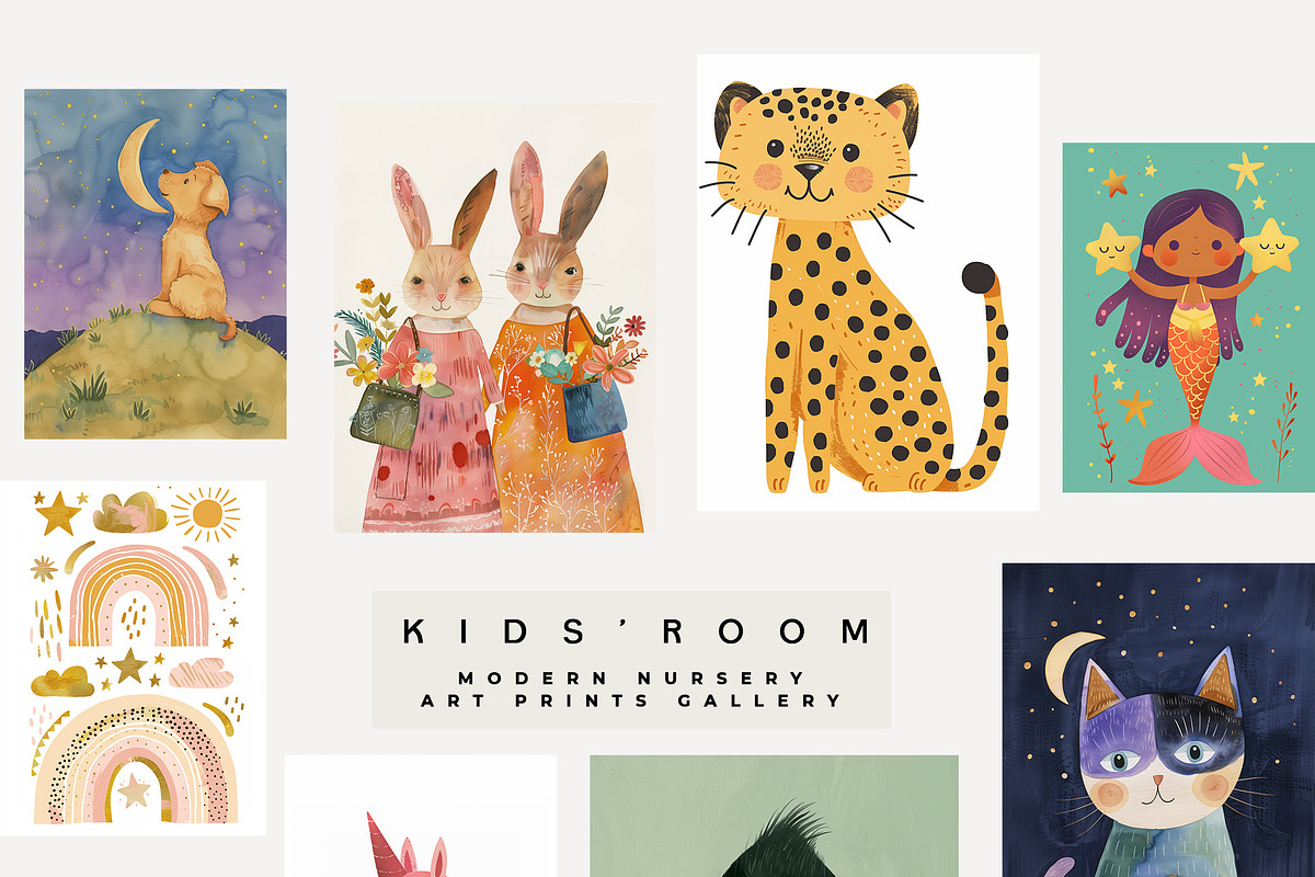 KIDS' ROOM Nursery Prints Gallery, a Background Graphic by Lana Elanor (Photo 9 of 11)