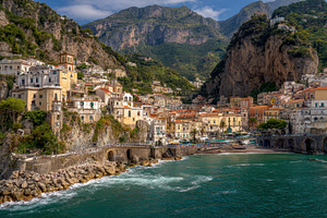 Beautiful coastal village, a Photo by Pavel_design