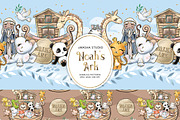 Noah's Ark Digital Papers, a Pattern Graphic by Masha  Studio (Thumbnail 7 of 8)