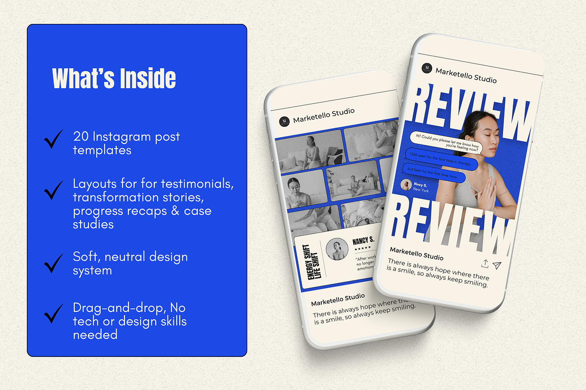Client Win Instgram CANVA Templates, a Social Media Template by Marketello Studio (Photo 2 of 5)