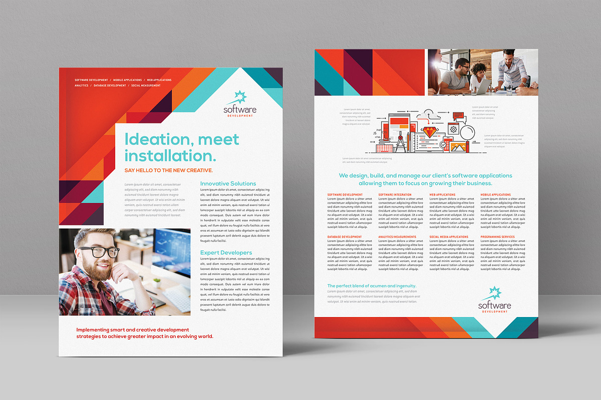 Software Developer Flyer Template, a Flyer Template by StockLayouts (Photo 1 of 5)