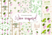 10 Grapevine seamless patterns, a Pattern Graphic by YvY (Thumbnail 1 of 12)