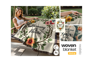 Woven Blanket Mockup