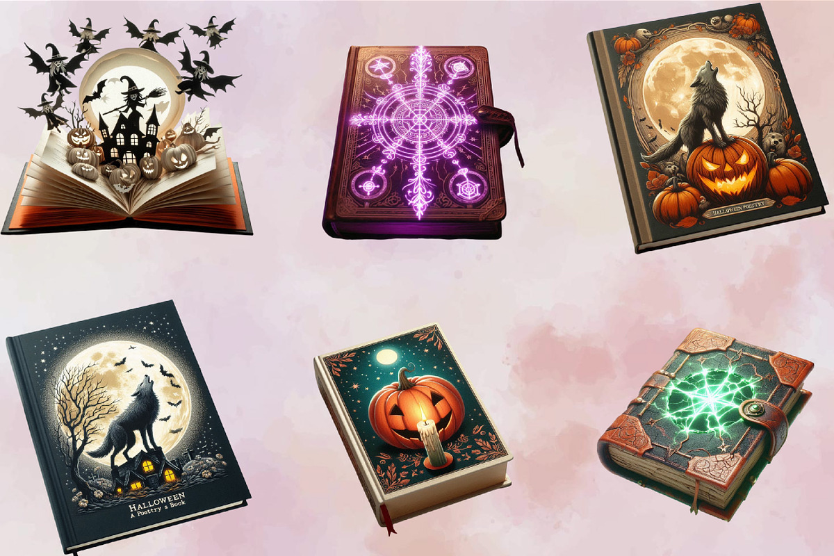 Halloween Books Sublimation Clipart, an Illustration by SVGArt (Photo 6 of 8)