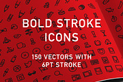 150 Bold Stroke Icons, an Icon by FACTOR[e] (Thumbnail 1 of 3)