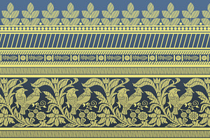 bird Saree, a Pattern Graphic by ThaiByGaew