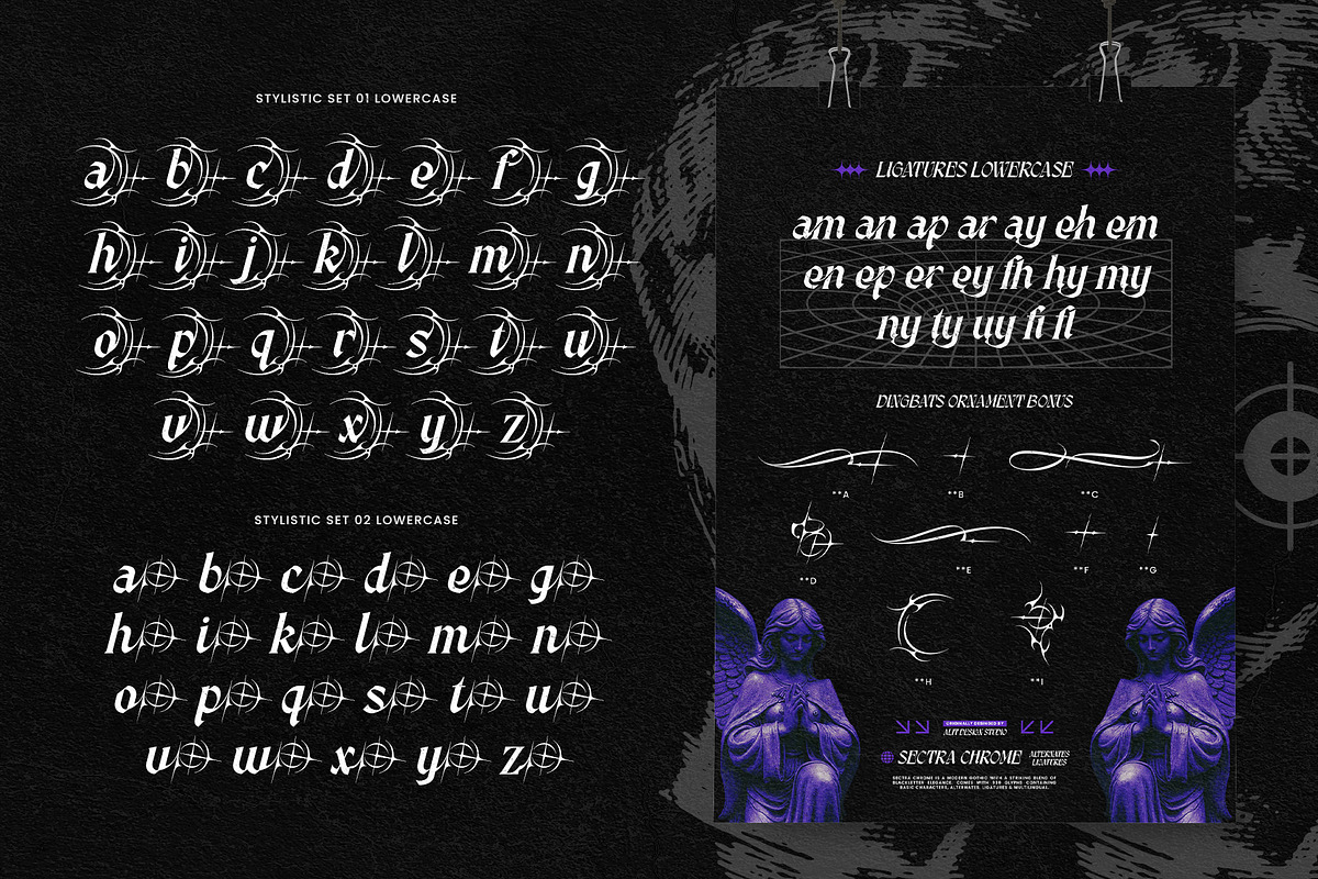 Sectra Chrome Typeface, a Blackletter Font by alit design (Photo 15 of 17)