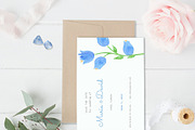 Bellflower Watercolor Wedding Suite, a Stationery Template by Love Design (Thumbnail 4 of 15)