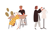 Designers creating clothing set, a Person Illustration by Good Studio (Thumbnail 3 of 8)