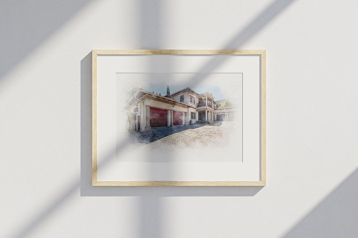 Watercolor House Painting Art Effect, an Action Add-On by MRI STUDIO (Photo 7 of 17)