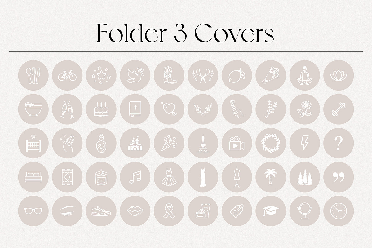 Greige Instagam Highlight Icons, a Social Media Template by Indie Grace Design (Photo 4 of 7)