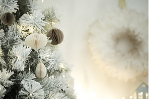 Christmas tree decorating with, a Holiday Photo by Anna Efetova