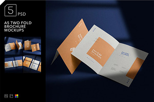 A4 Bifold Brochure Mockup, an Advertising Mockup by megostudi0
