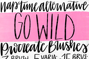 Go Wild Procreate Lettering Brushes, a Brush Add-On by Nap Time Design Co. (Thumbnail 1 of 4)