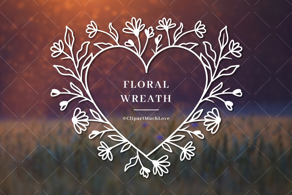 Flower Heart Frame SVG Cut Files, an Object Graphic by ClipartMuchLove (Photo 2 of 5)