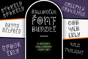 6 Spooky Halloween Fonts Bundle Set, a Serif Font by Dancing with Ink