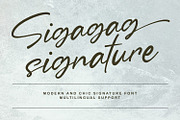 Sigagag Signature Display Font, a Script Font by Maulana Creative (Thumbnail 1 of 7)