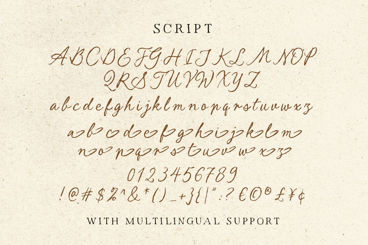 Clover Fields Rough Font Duo, a Script Font by Letterhend Studio