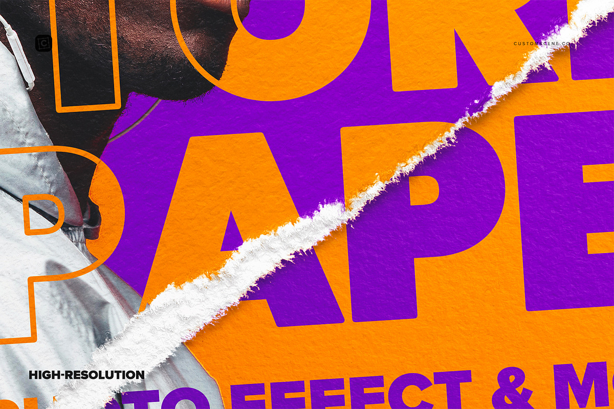 Torn Paper Photo Mockup, a Product Mockup by Custom Scene (Photo 3 of 10)