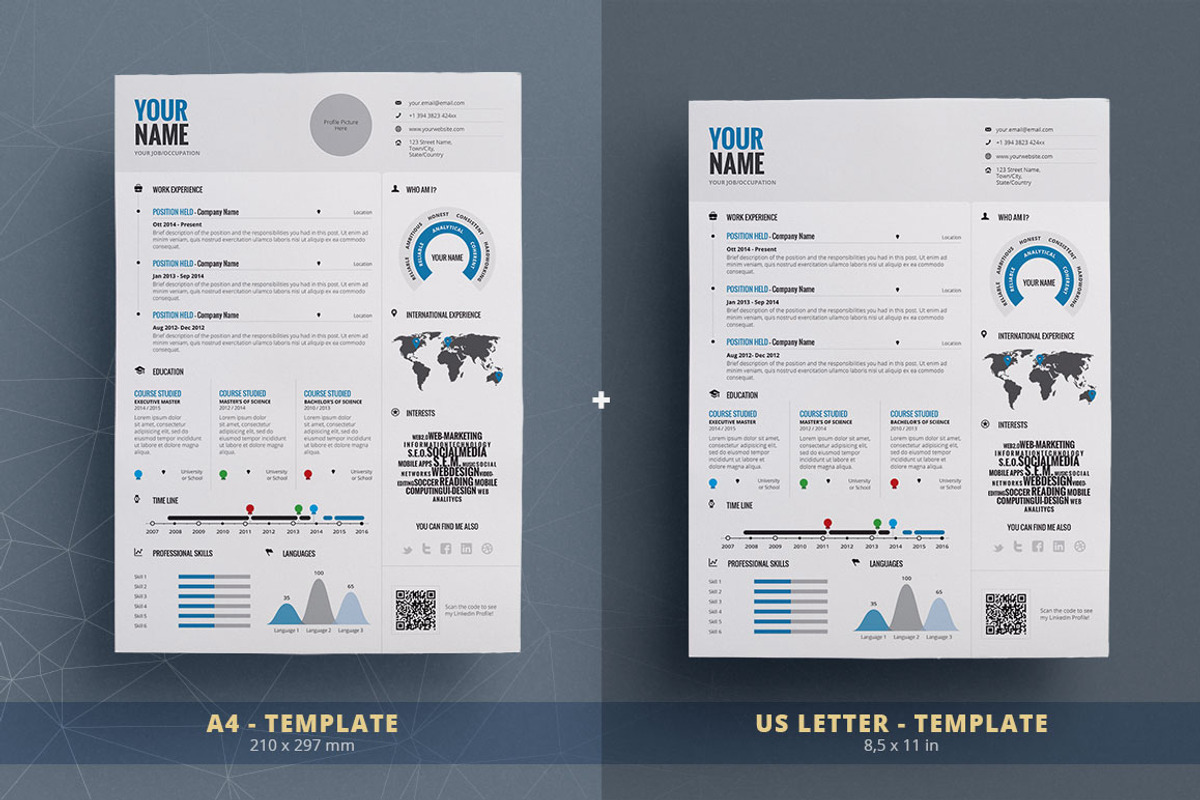 Infographic Resume/Cv Template Vol.1, a Resume Template by TheResumeCreator (Photo 5 of 9)