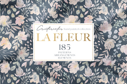 Watercolor Flower Pattern Collection