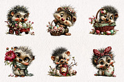 Whimsical Easter Hedgehog Clipart, an Illustration by CreationArt (Thumbnail 7 of 7)