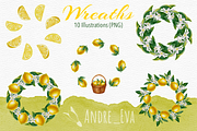 Lemon — Watercolor Illustration Set, a Food Illustration by Andre_Eva (Thumbnail 6 of 12)
