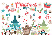 Christmas clipart Christmas clip art, a Decorative Illustration by Bamboobear Books Shop (Thumbnail 7 of 7)