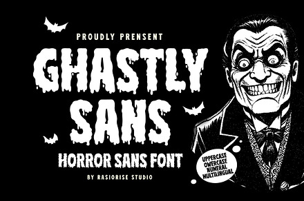 Ghastly Sans a Horror Font, a Blackletter Font by Rasiorise Studio