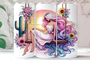 Groovy Boho Tumbler, a Background Photo by LamanAzalea