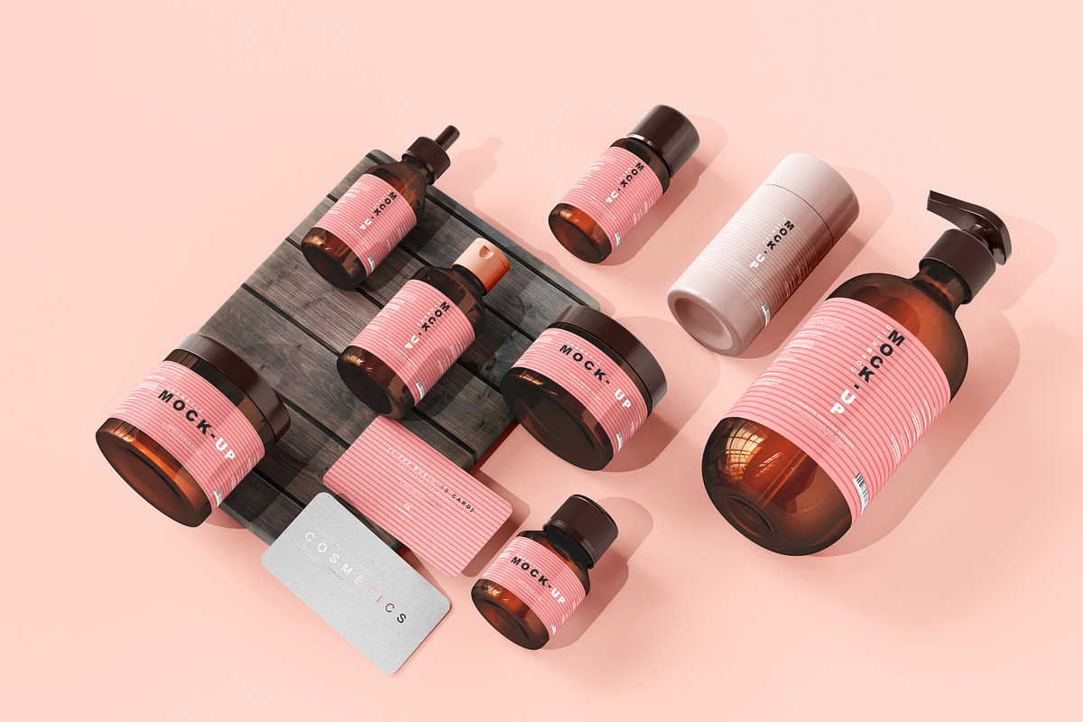 250+ Cosmetic Branding Mockup Bundle, a Cups & Container Mockup by pmvch (Photo 13 of 273)