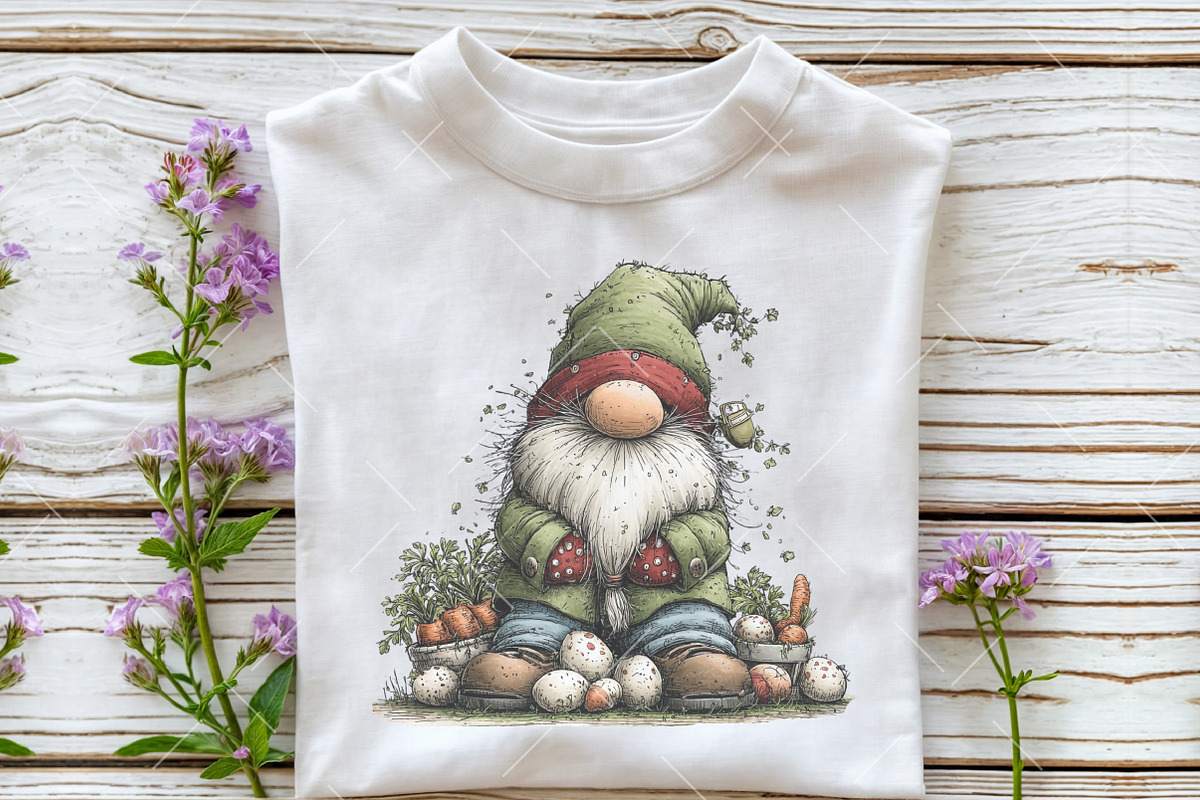 Whimsical Easter Gnome Clipart, an Illustration by OK Design (Photo 4 of 6)