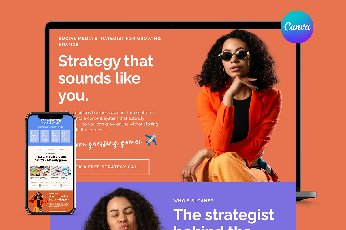 The Strategist Brand Website Design, a Landing Page Template by thecyella.co (Photo 1 of 5)