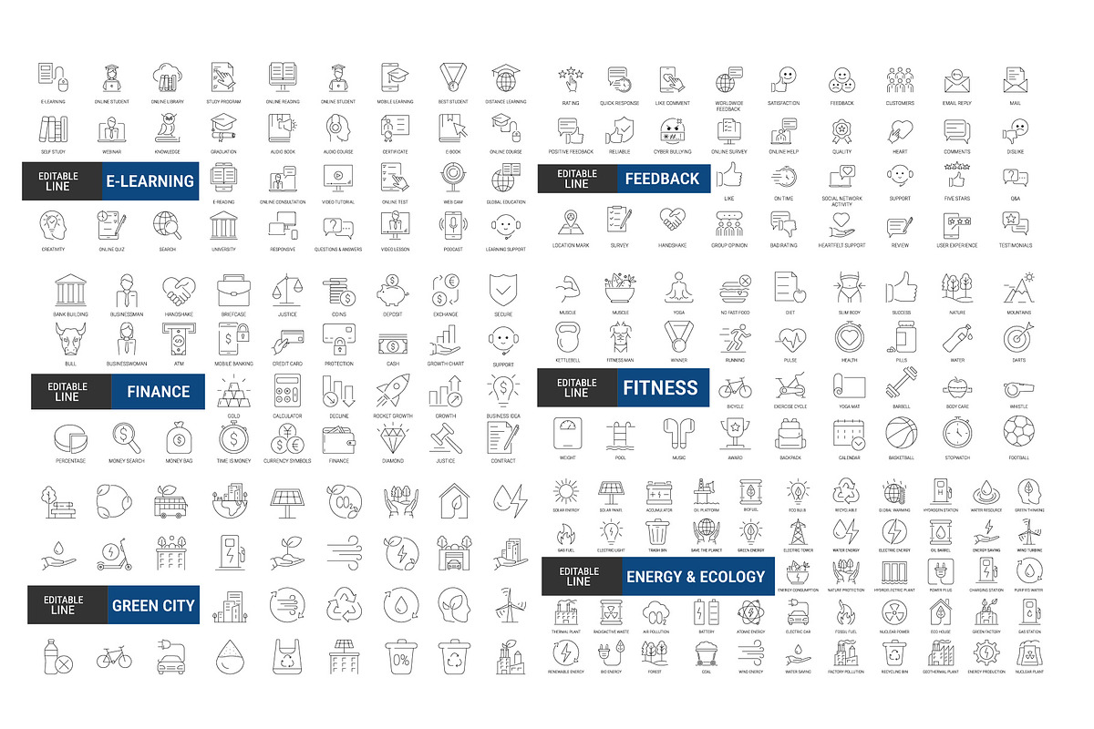 Ultimate bundle Icon set – 2,000+, an Outline Icon by Icons (Photo 6 of 9)