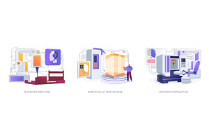 Robotics in Smart Manufacturing, a Technology Illustration by Visual Generation