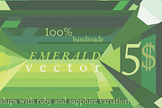 Emerald vector (& sapphire and ruby), an Illustration by Shirakawa Maya (Thumbnail 1 of 2)