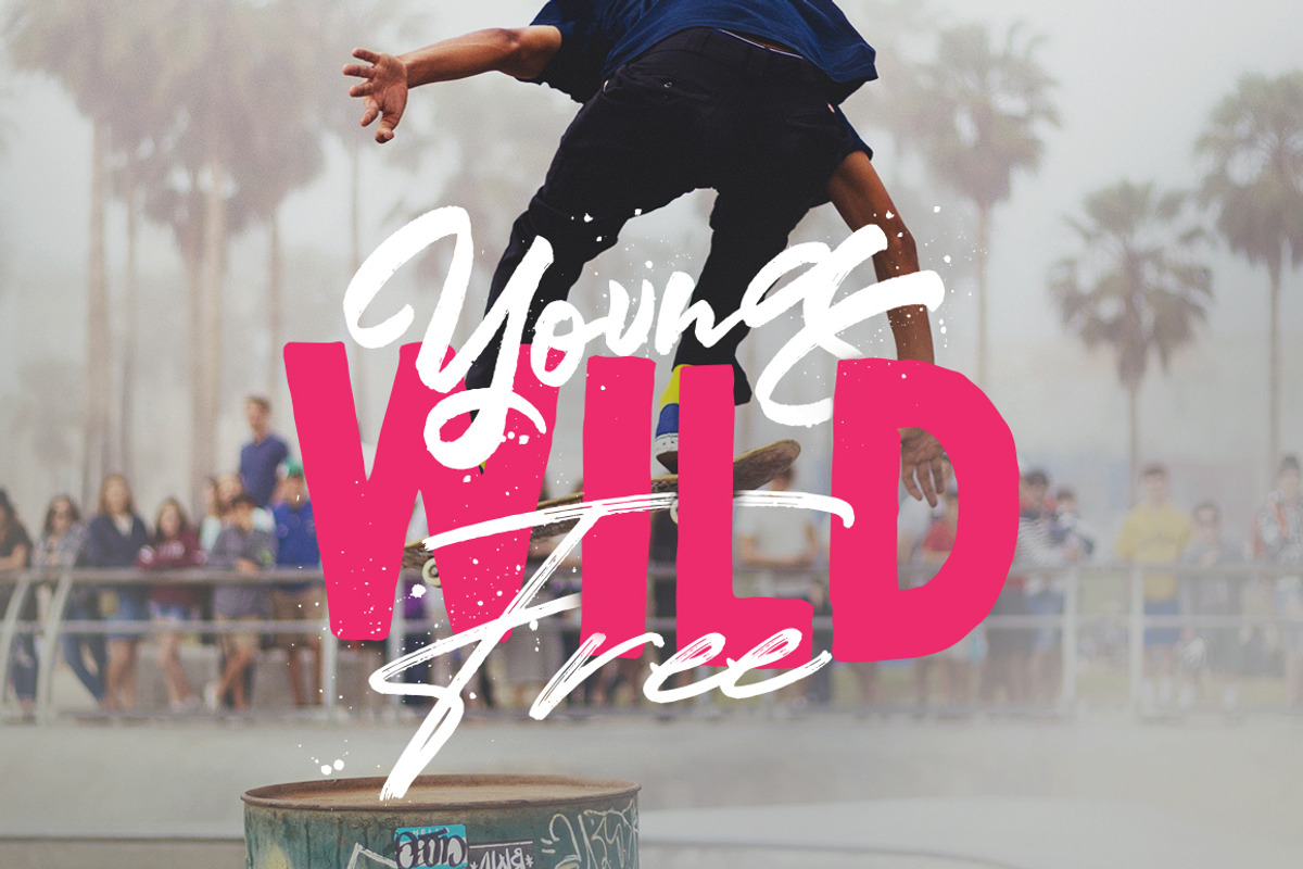 Mind Blowing 3 Brush Font Set 40%OFF