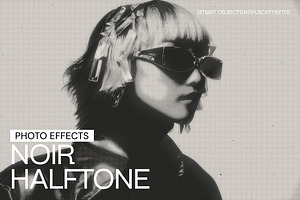 Noir Halftone Photo Effect, a Layer Style Add-On by iDoodle Studio