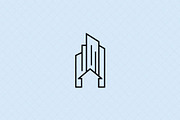 Minimalist Modern Building Icon, an Outline Icon by Vectorium Studio (Thumbnail 1 of 4)