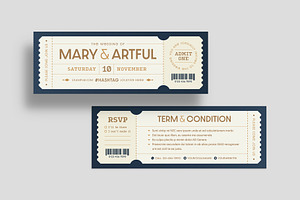 Wedding Ticket Template, an Invitation Template by BrandPacks