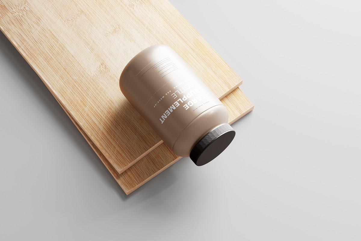 Supplement Jar Mockup, a Cups & Container Mockup by pmvch (Photo 8 of 9)