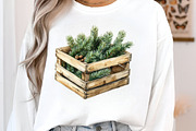 Watercolor Farmhouse Christmas PNG, an Illustration by SinaCreation (Thumbnail 5 of 7)