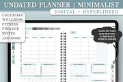 Undated Minimalistic Digital Planner, a Stationery Template by Brenda Avila Designs (Thumbnail 1 of 4)