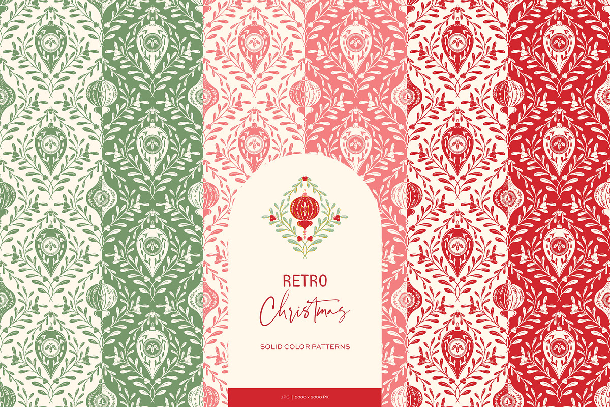 Retro Christmas Patterns & Clip Art, a Pattern Graphic by Eclectic Anthology (Photo 14 of 17)