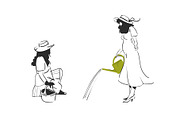 People watering plants set, a Person Illustration by Anastasy_helter (Thumbnail 5 of 7)