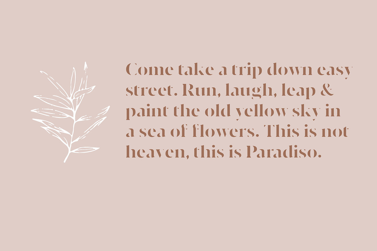 Paradiso Stencil font preview 5