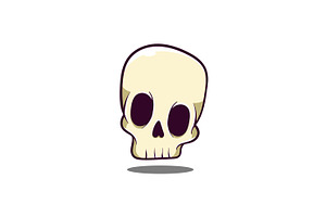 human skull vector template logo