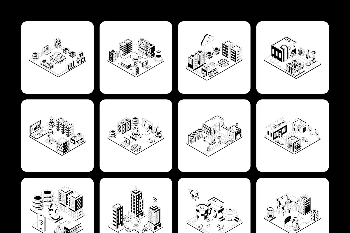 250 Modern Ecosystem Illustrations, a Technology Illustration by Brickclay (Photo 13 of 16)