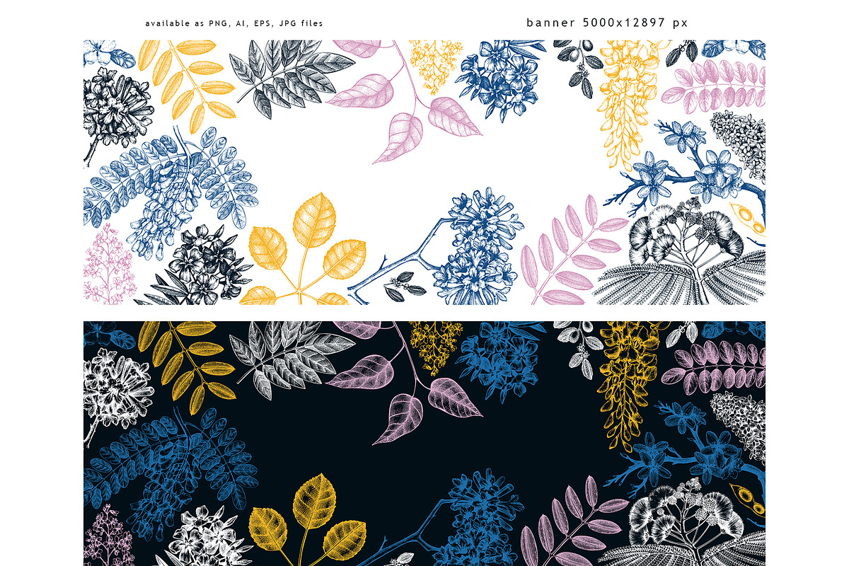Spring Trees Vectors & Designs, a Seasonal Illustration by Yevheniia (Photo 6 of 13)