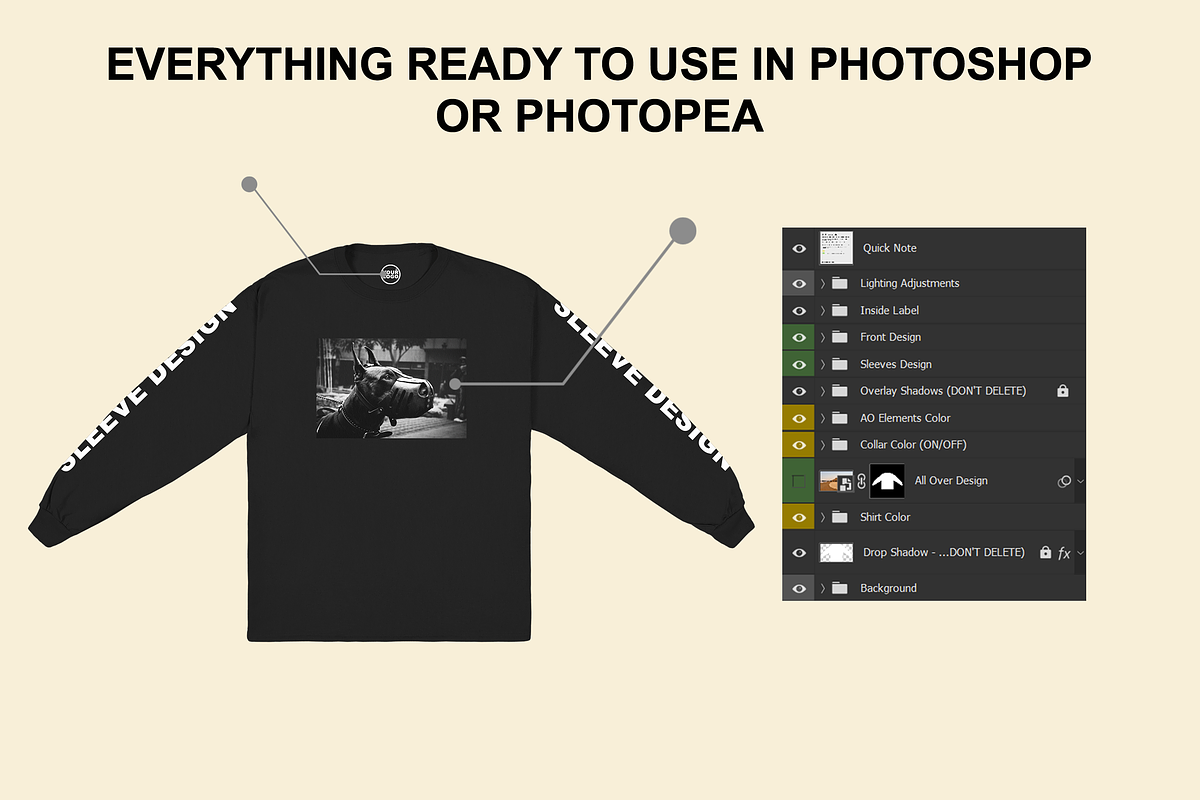 Long Sleeve Mockup Gildan 2400&5400, a Shirt Mockup by Infinity Mockups (Photo 5 of 6)